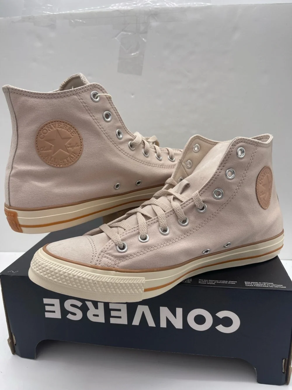 Converse Mens CTAS Hi Warm Clay Nachetta Beige A11454C High Top Sneakers Classic - Picture 9 of 16